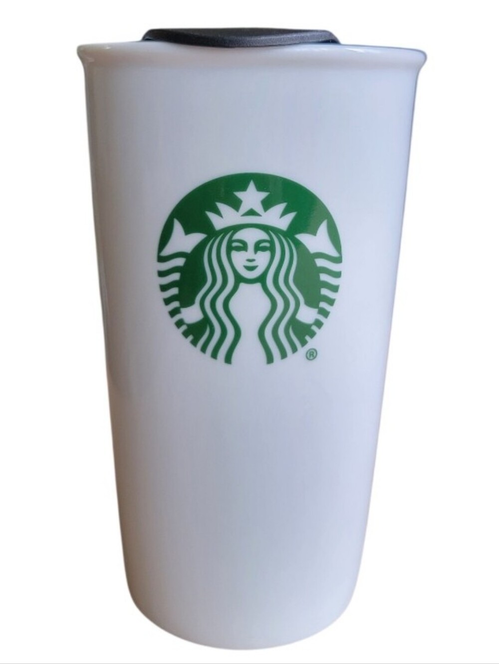 Starbucks 2017 Classic White Ceramic Travel Tumbler Mug 11 oz